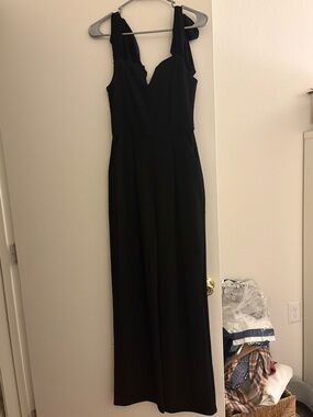 NWT Elegant Black Tie Strap Jumpsuit
